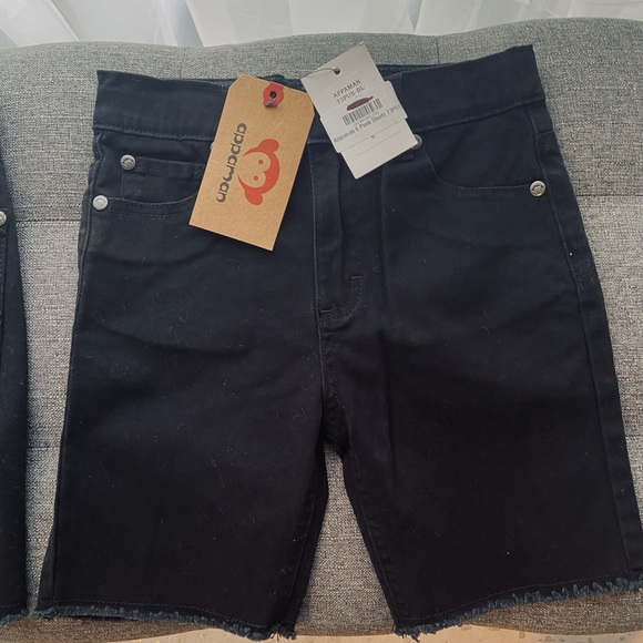 Appaman black jeans shorts Kids size 6 NWT 2 pairs - twins - Picture 1 of 3